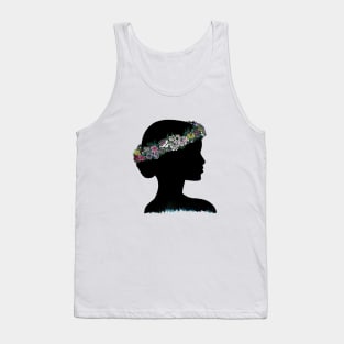 flower crown silhouette Tank Top